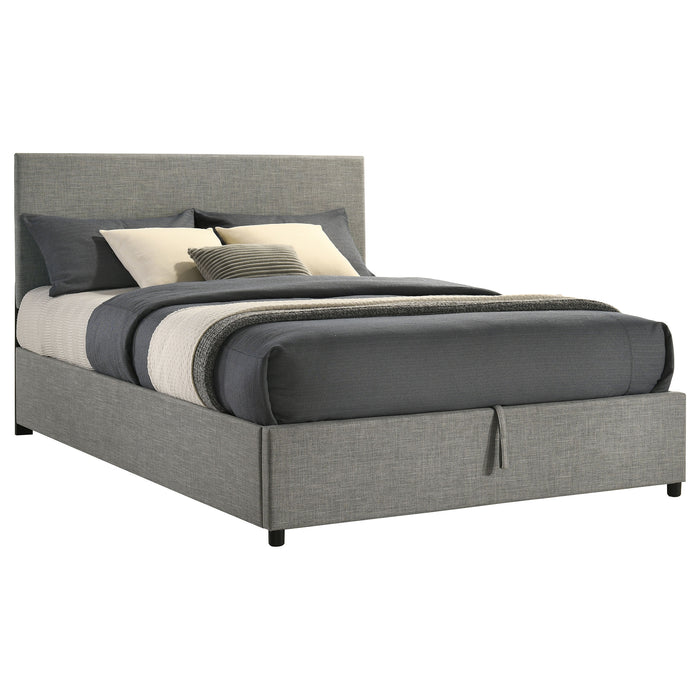 Reeves Upholstered Queen Lift-Top Storage Platform Bed Grey
