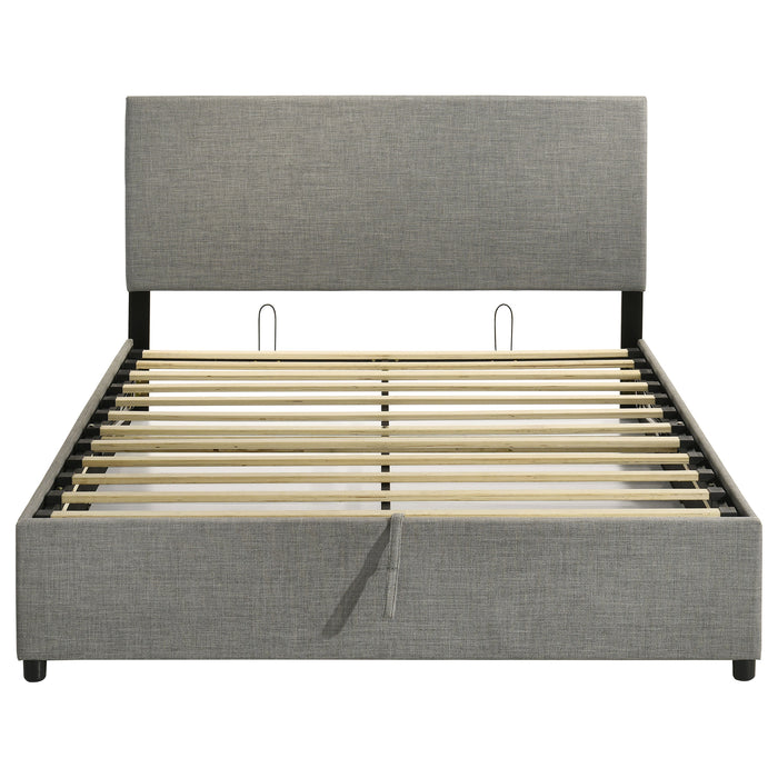 Reeves Upholstered Queen Lift-Top Storage Platform Bed Grey