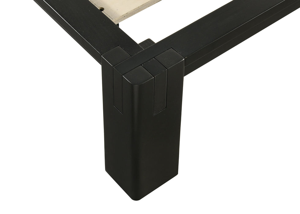 Gislen Full Easy Assembly Wood Platform Bed Black