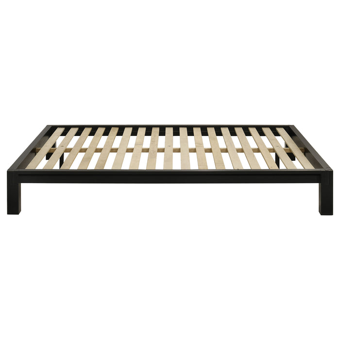 Gislen Queen Easy Assembly Wood Platform Bed Black