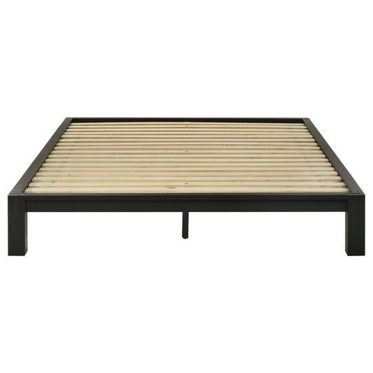 Gislen Queen Easy Assembly Wood Platform Bed Black