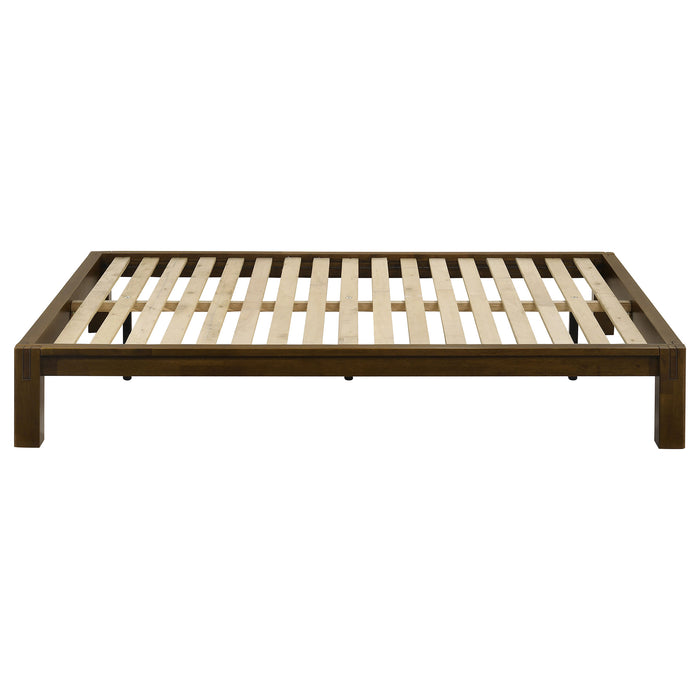Gislen Full Easy Assembly Wood Platform Bed Walnut
