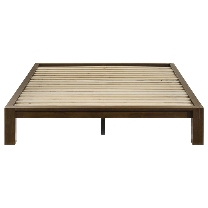 Gislen Full Easy Assembly Wood Platform Bed Walnut