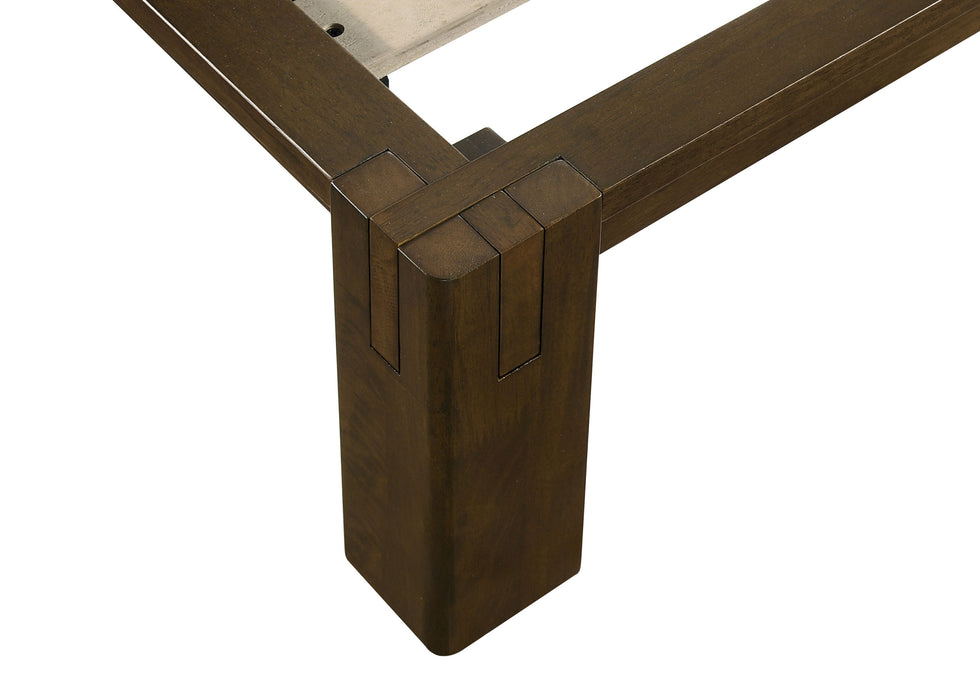 Gislen Full Easy Assembly Wood Platform Bed Walnut