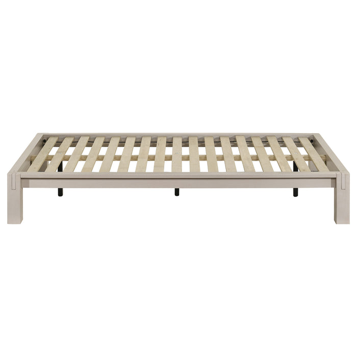 Gislen Twin Easy Assembly Wood Platform Bed White