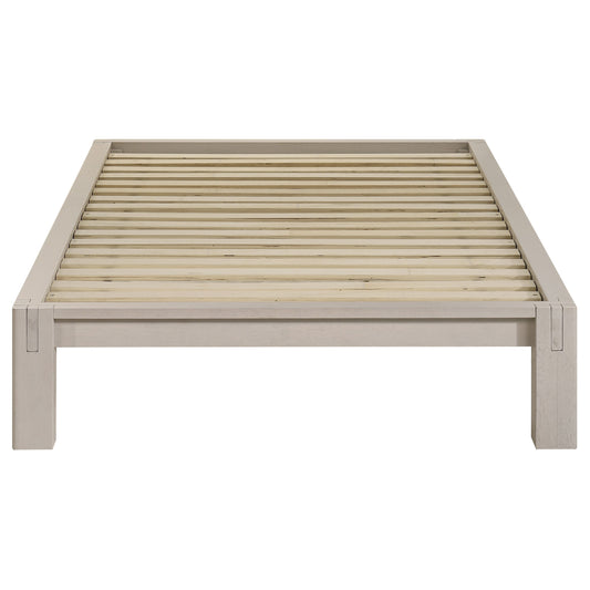 Gislen Twin Easy Assembly Wood Platform Bed White