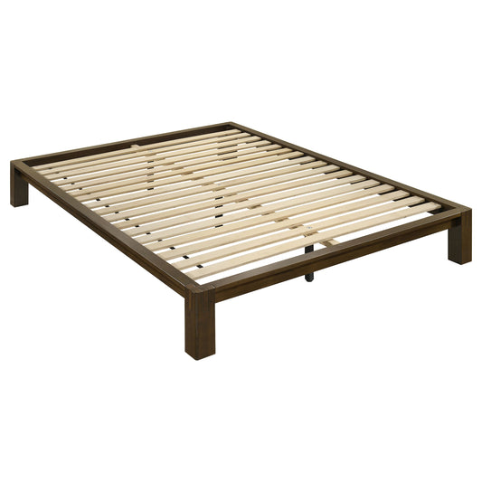 Gislen Full Easy Assembly Wood Platform Bed Walnut