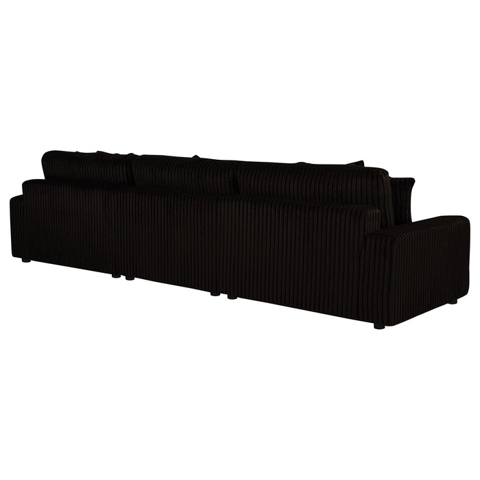 Blaine Upholstered Reversible Chaise Sectional Sofa Chocolate
