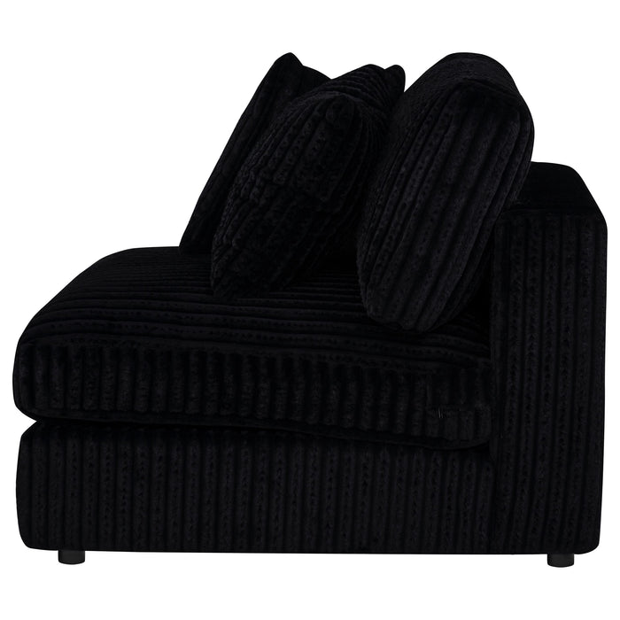 Blaine Upholstered Armless Chair Black