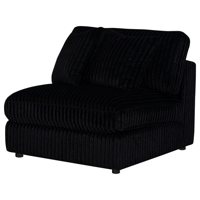 Blaine Upholstered Armless Chair Black