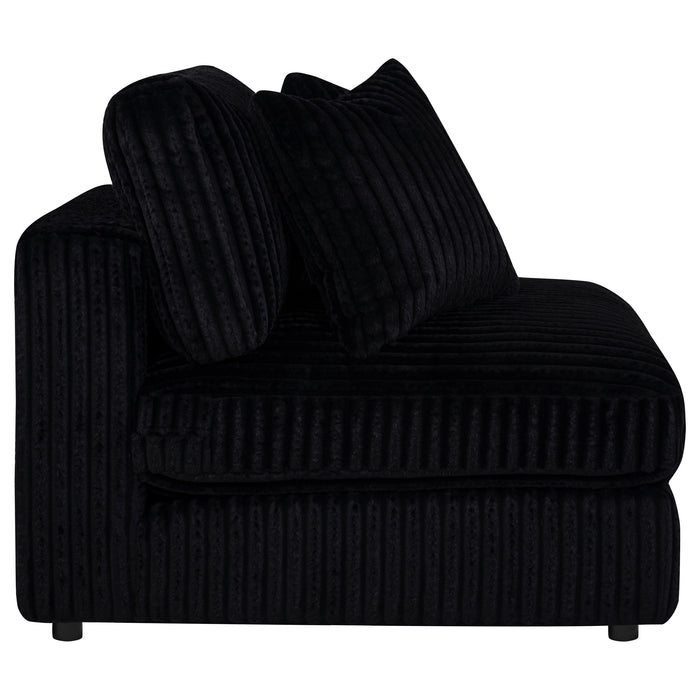 Blaine Upholstered Armless Chair Black