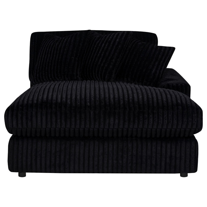 Blaine Upholstered Reversible Chaise Sectional Sofa Black