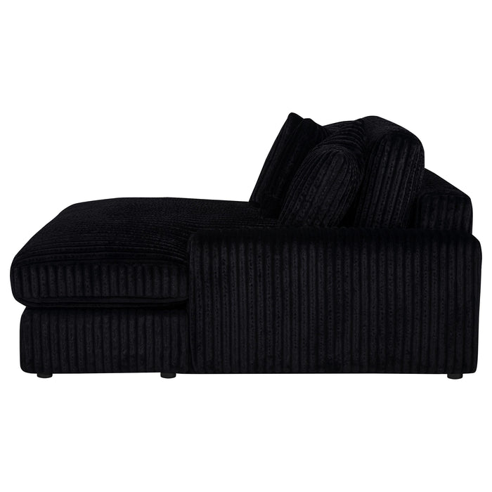 Blaine Upholstered Reversible Chaise Sectional Sofa Black