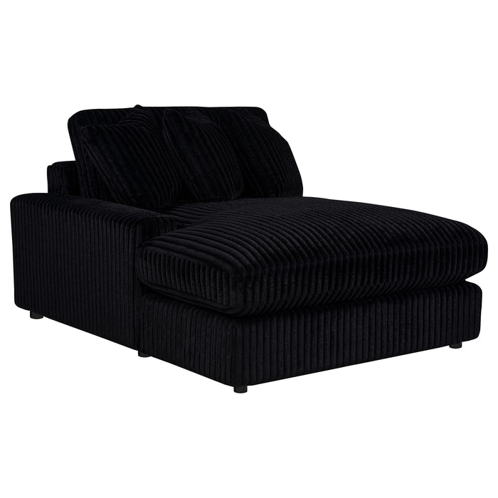 Blaine Upholstered Reversible Chaise Sectional Sofa Black