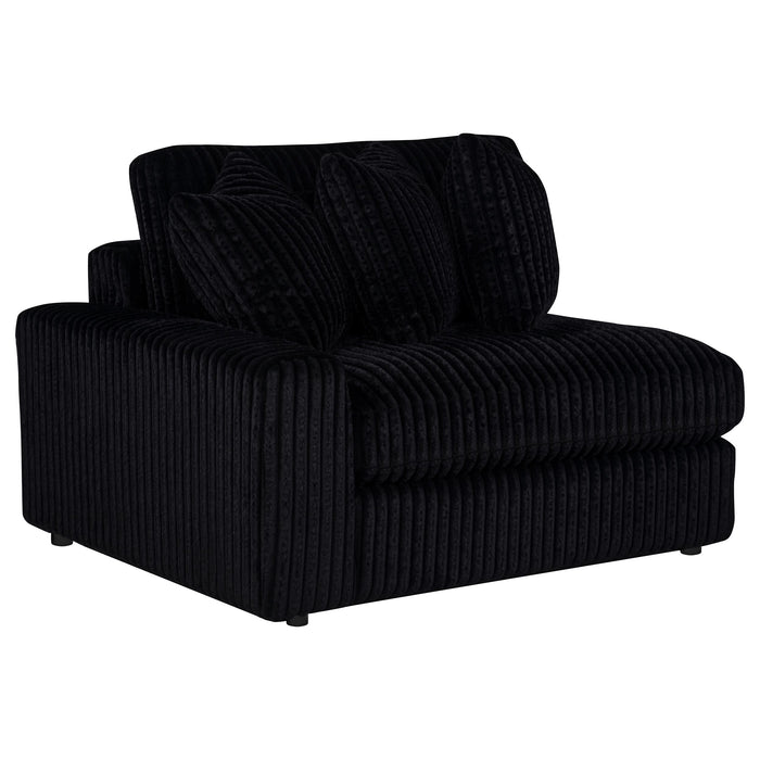 Blaine Upholstered Reversible Chaise Sectional Sofa Black