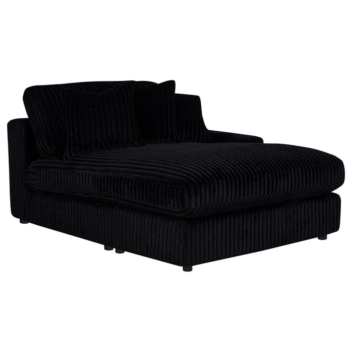 Blaine Upholstered Reversible Chaise Sectional Sofa Black