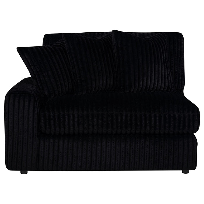 Blaine Upholstered Reversible Chaise Sectional Sofa Black
