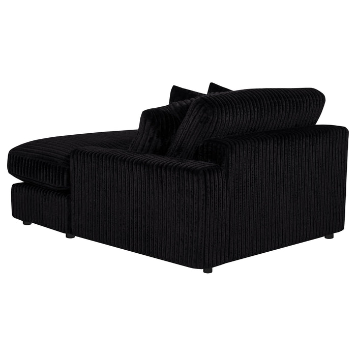 Blaine Upholstered Reversible Chaise Sectional Sofa Black