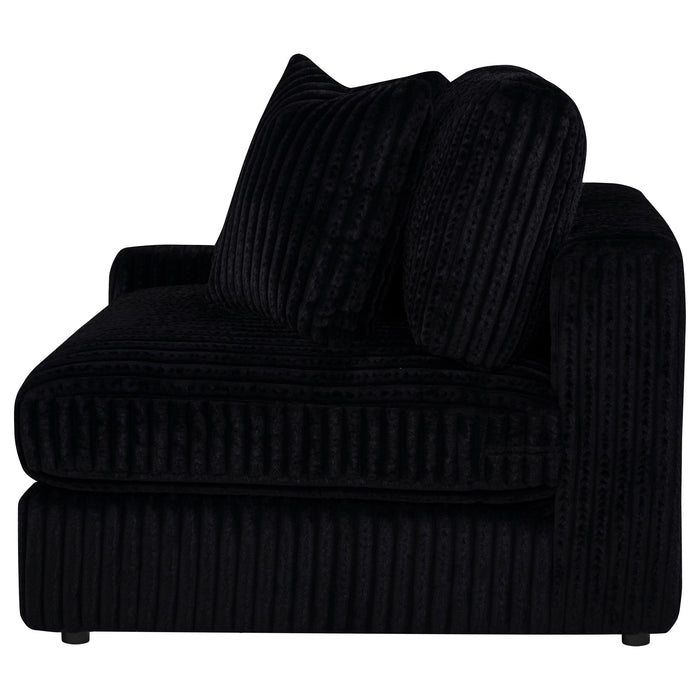 Blaine Upholstered Reversible Chaise Sectional Sofa Black