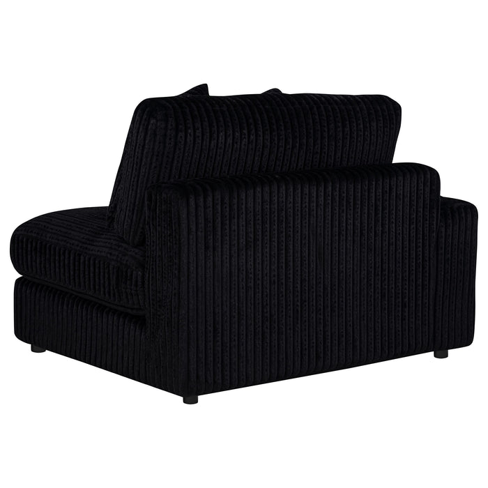 Blaine Upholstered Reversible Chaise Sectional Sofa Black