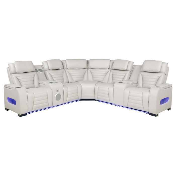 HP0426 Power2 Reclining Sectional 3 Pc Set Beige