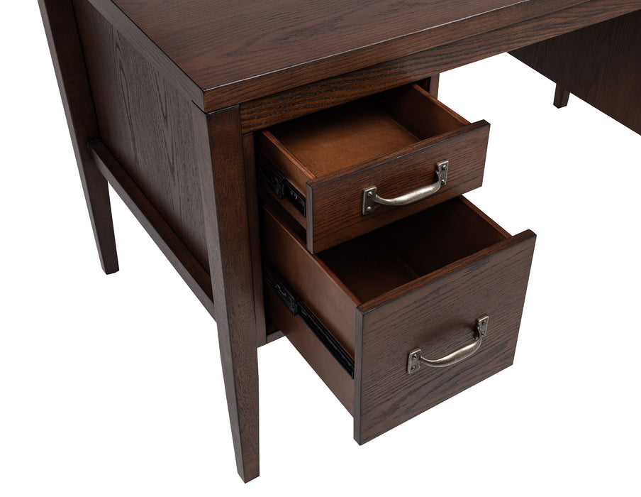 Graham 54-inch 4-drawer Double Pedestal Lift Top Computer Desk Chocolate