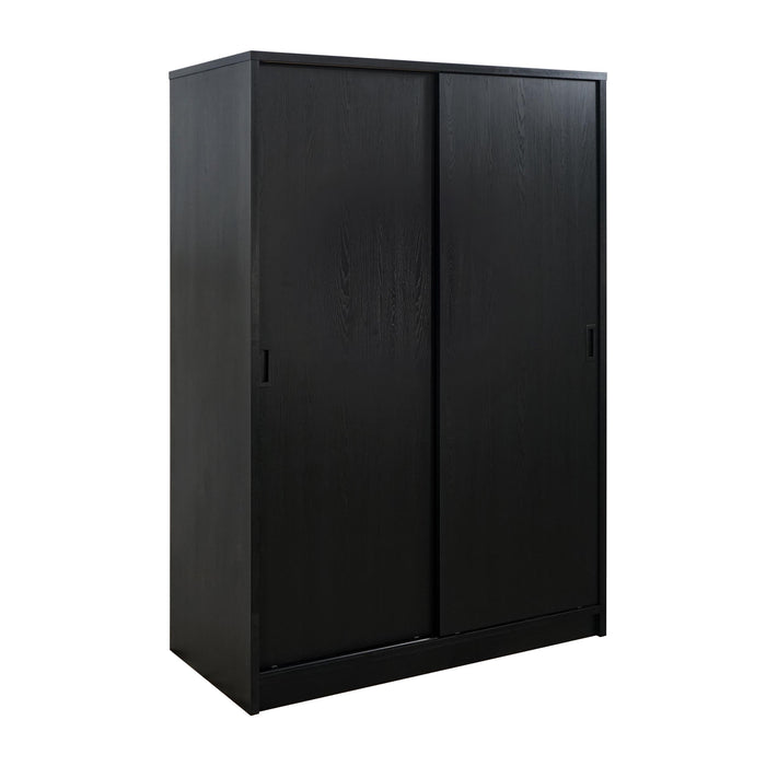 Noble 2-door Bedroom Wardrobe Storage Cabinet Armoire Black
