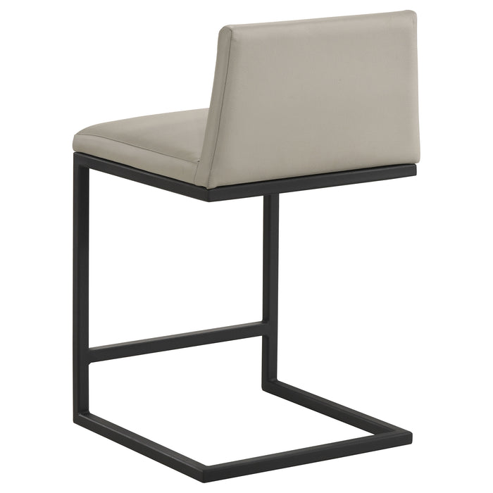 Vardon Genuine Leather Counter Height Chair Tan (Set of 2)