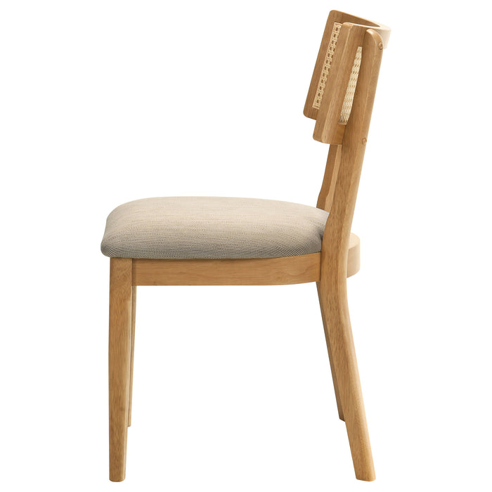 Fabra Cane Back Side Chair Honey Wheat (Set of 2)