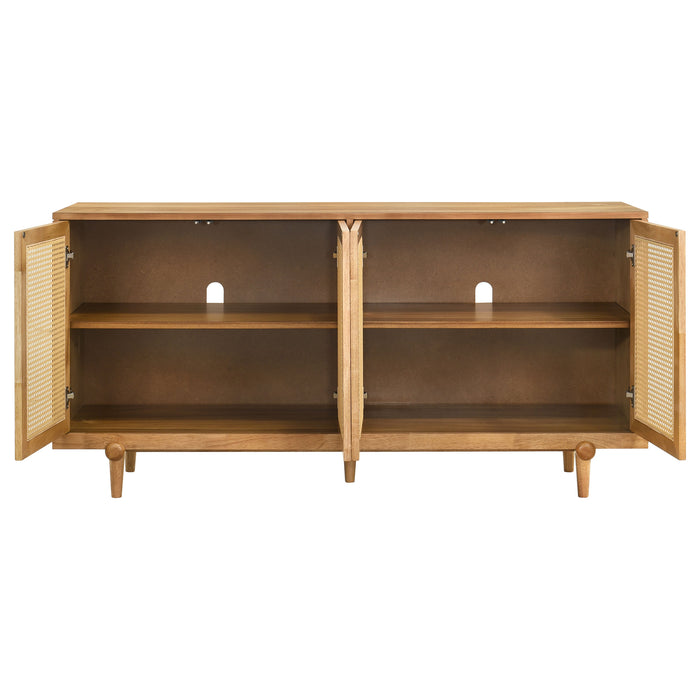 Fabra 4-door Dining Sideboard Storage Console Honey