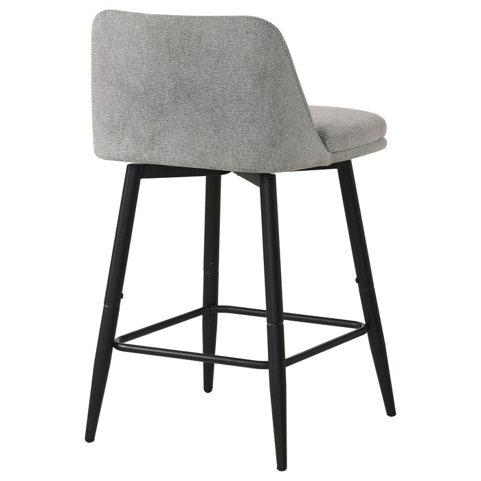 Mellor Fabric Upholstered Swivel Counter Chair Grey (Set of 2)