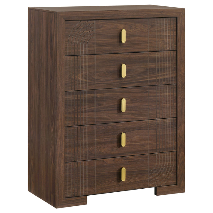 Etienne 5-piece Eastern King Bedroom Set Walnut