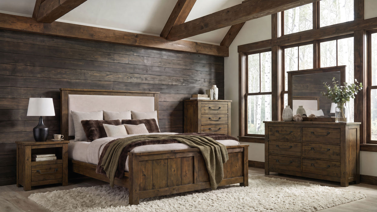 Doherty 5-drawer Chest of Drawers Rustic Brown
