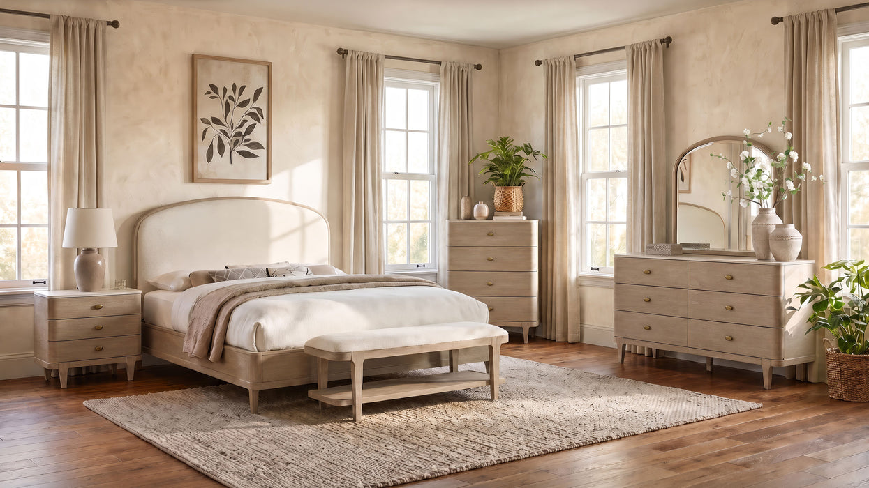 Lucaire 6-drawer Dresser Cabinet Sandstone