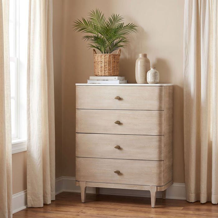 Lucaire 5-drawer Chest of Drawers Sandstone