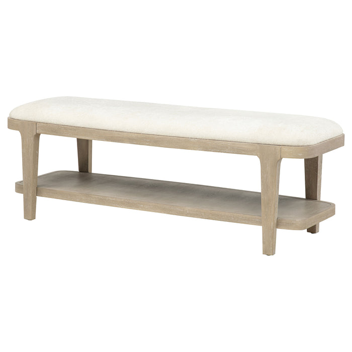 Lucaire Upholstered Bedroom Bench Sandstone