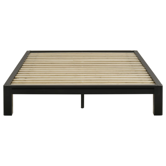 Gislen Full Easy Assembly Wood Platform Bed Black