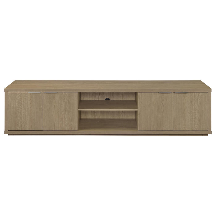 Ingram 4-Door TV Stand for TVs up to 85 Inches Latte