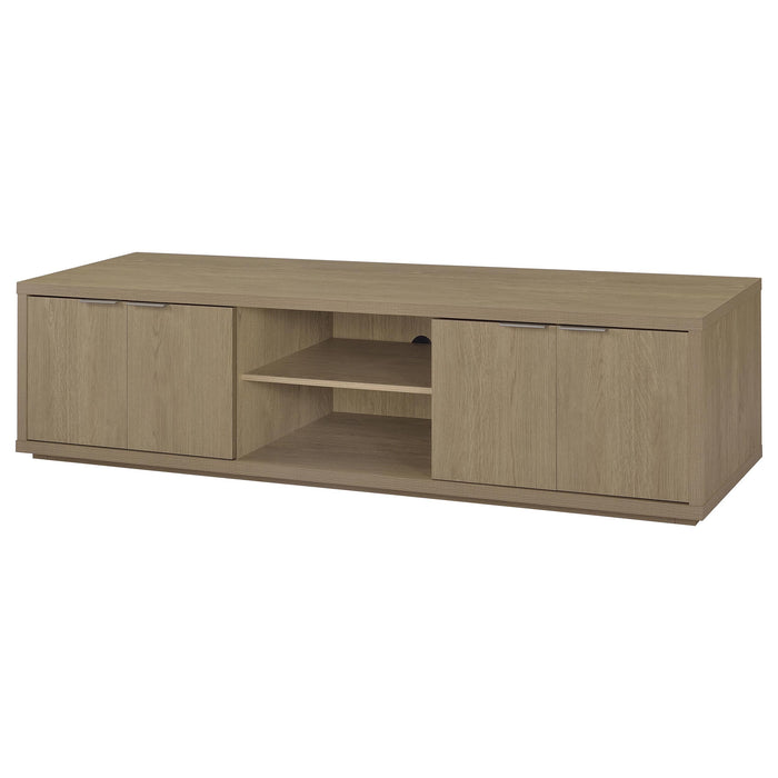 Ingram 4-Door TV Stand for TVs up to 85 Inches Latte