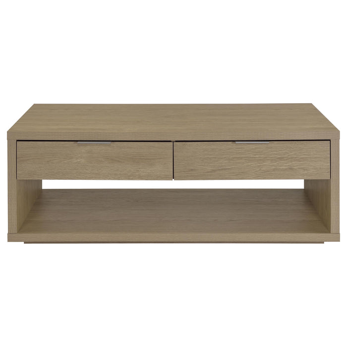 Ingram 2-Piece Coffee and End Table Set with Storage Latte