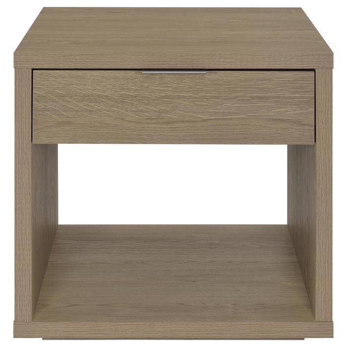 Ingram 3-Piece Coffee and End Table Set with Storage Latte