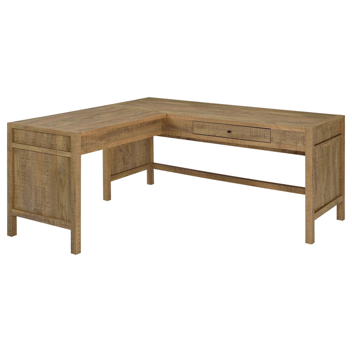Hogan 1-drawer Lift Top L-shape Computer Writing Desk Mango