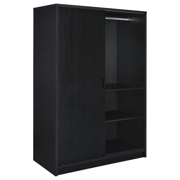 Noble 2-door Bedroom Wardrobe Storage Cabinet Armoire Black