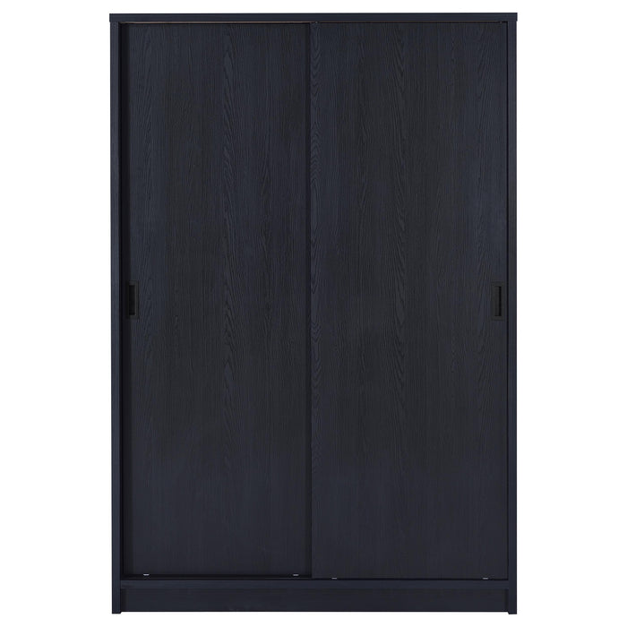 Noble 2-door Bedroom Wardrobe Storage Cabinet Armoire Black