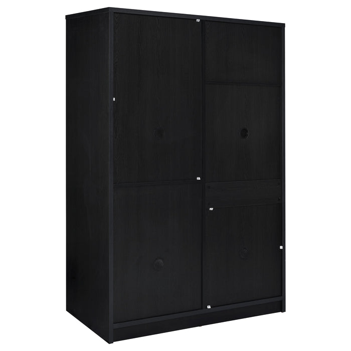 Noble 2-door Bedroom Wardrobe Storage Cabinet Armoire Black