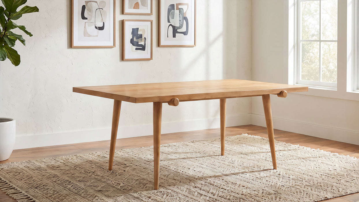 Fabra 79-inch Rectangular Wood Dining Table Honey