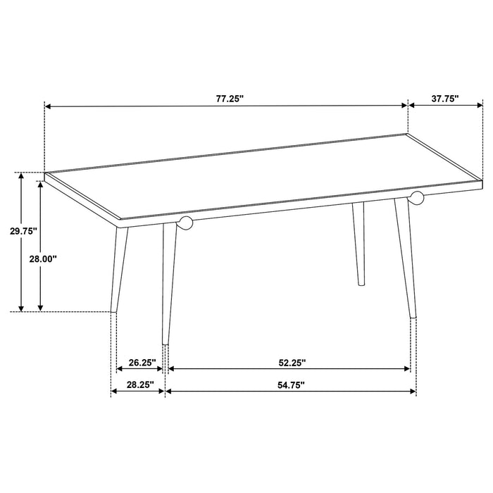 Fabra 79-inch Rectangular Wood Dining Table Honey