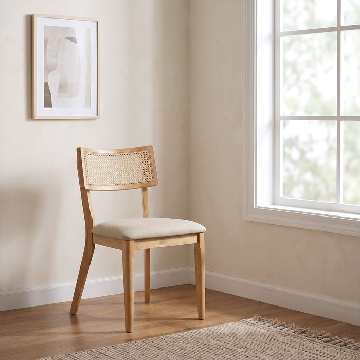 Fabra Cane Back Side Chair Honey Wheat (Set of 2)
