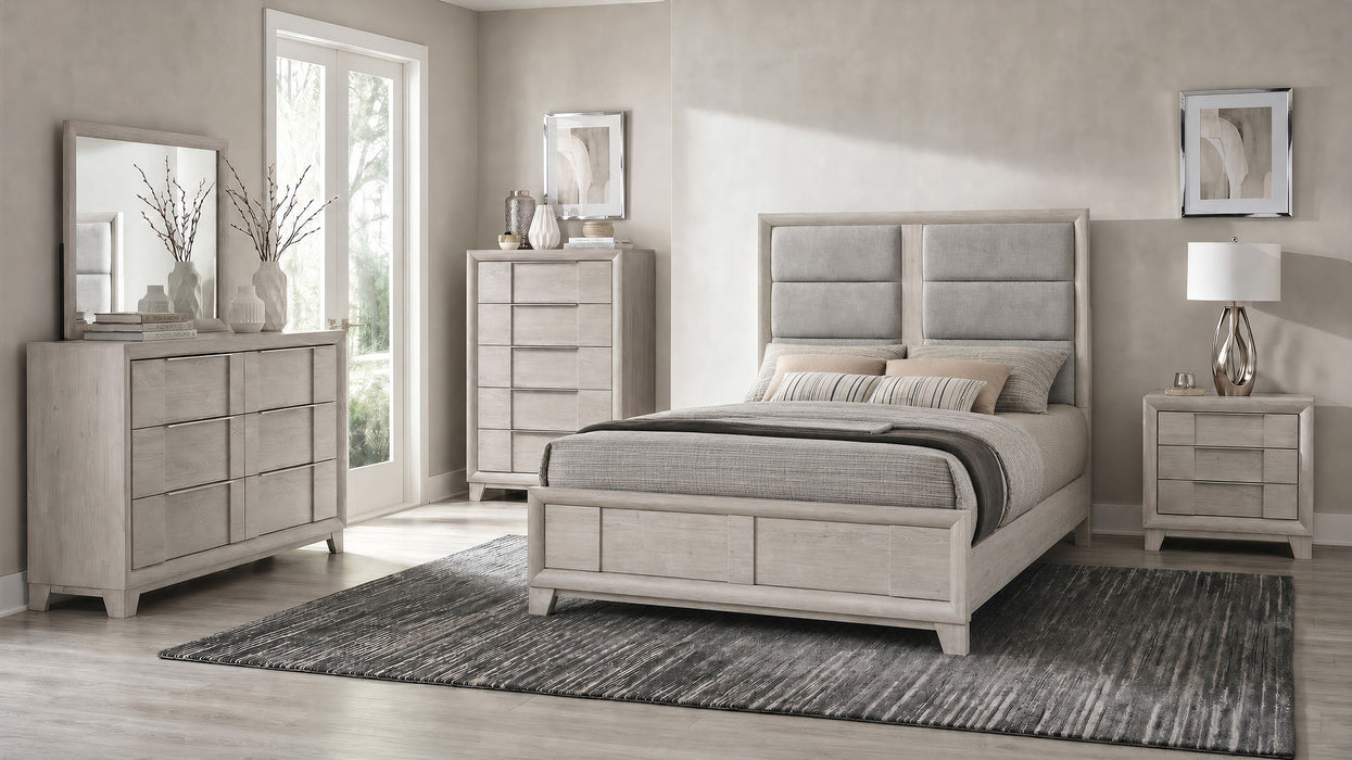 Farre 2-drawer Nightstand Bedside Table Washed Grey